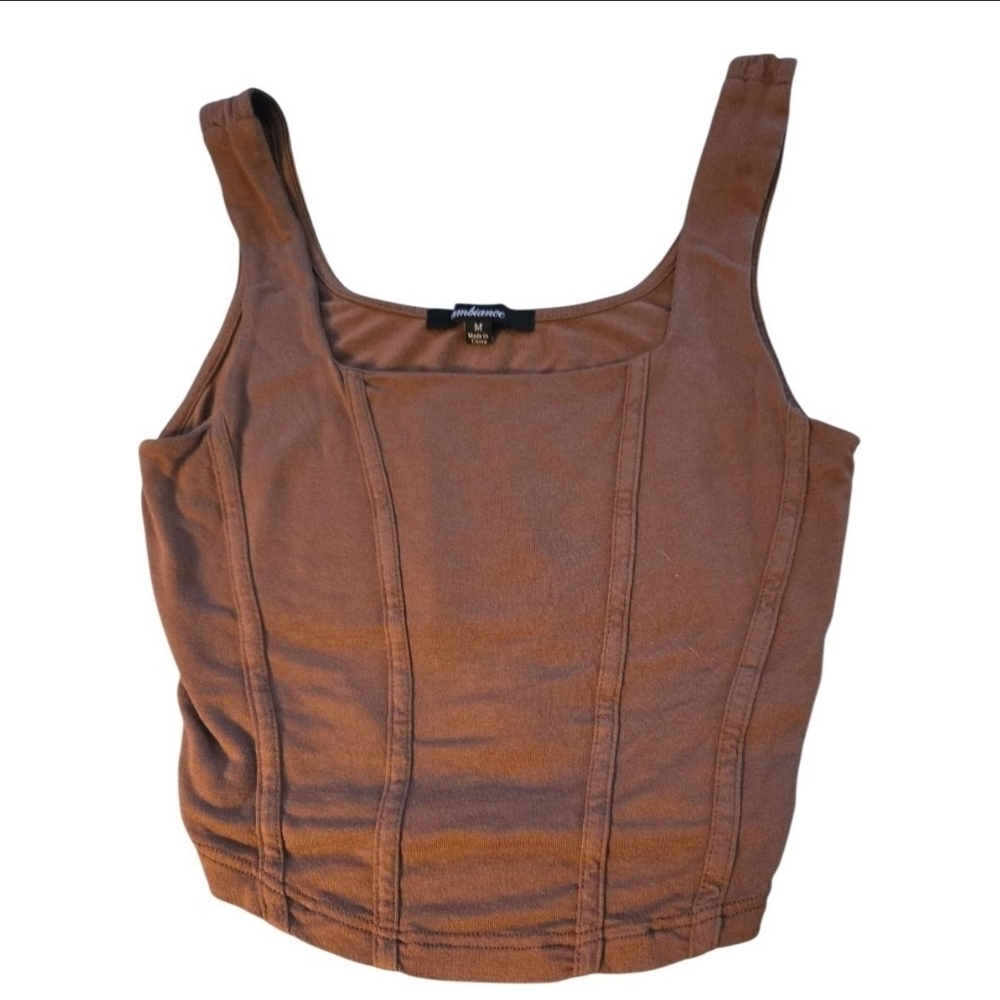 Ambiance Rust Sleeveless Top SZ M